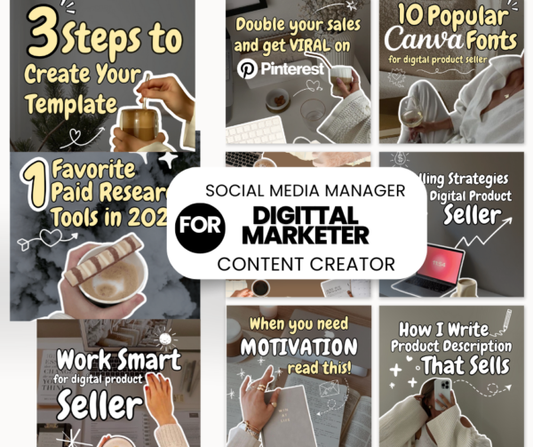 50 Aesthetic Instagram Carousel Templates, DFY Digital Products, DFY Instagram Templates, Done for you products, mrr and plr templates