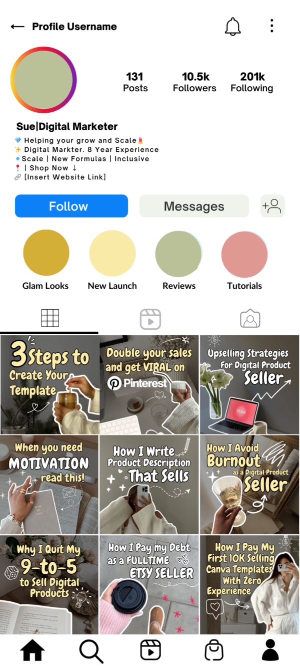 50 Aesthetic Instagram Carousel Templates, DFY Digital Products, DFY Instagram Templates, Done for you products, mrr and plr templates